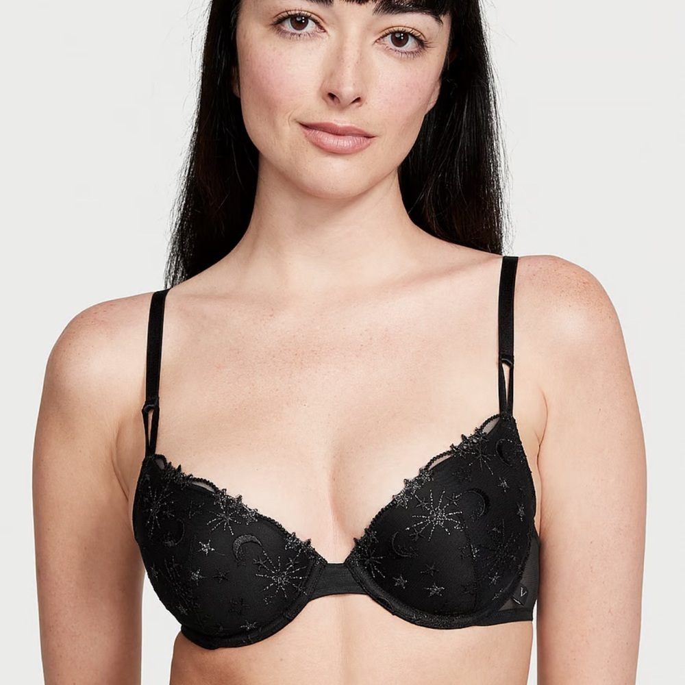 Victoria‎ Secret Sexy Tee Embroidered Lightly Lined Demi Bra
